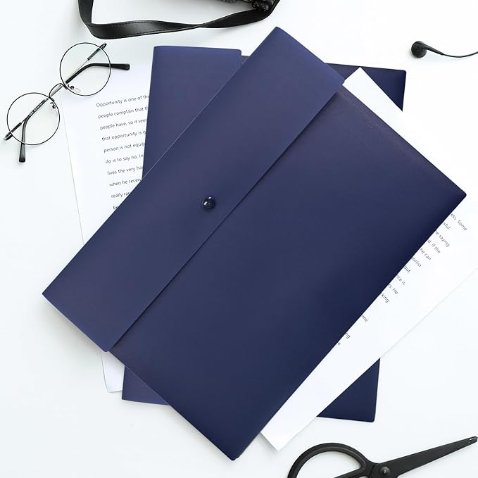 VANRA Poly File Folder Pockets File Jacket Plastic Envelope Flat Document - Image 3