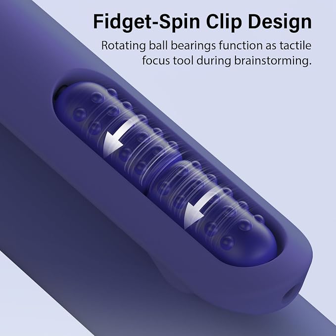 Blue Gel Pens 16 Pack with Fidget Clip, 0.7mm Quick Dry | Retractable Smooth - Image 2