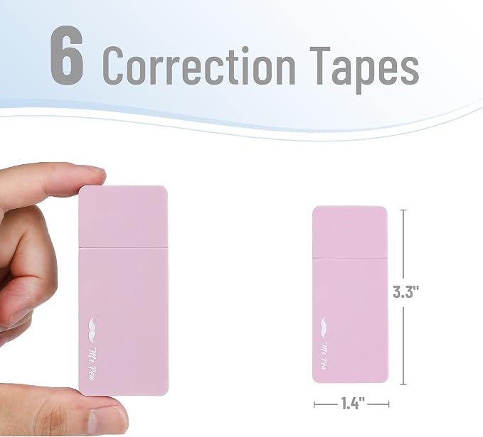 Mr. Pen- Aesthetic Correction Tape, 0.2" x 236", Pastel Colors | Cute - Image 2