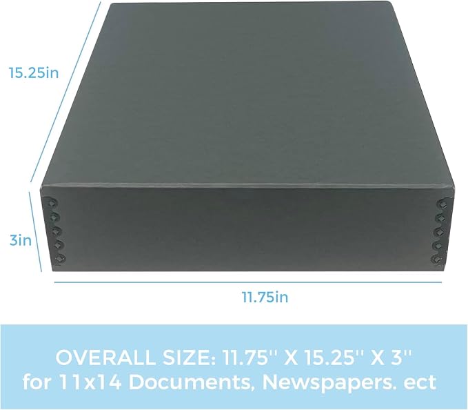 Lineco Museum Archival Storage Box, 11.75x15.25x3 in. Drop Front Design. - Image 2