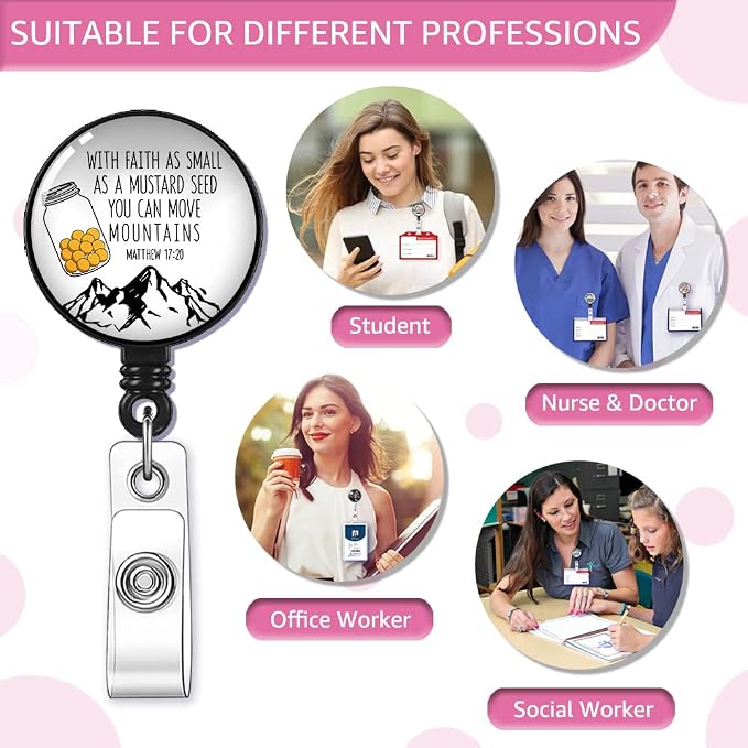 With Faith As Small As A Mustard Seed Badge Reel Retractable - Image 5