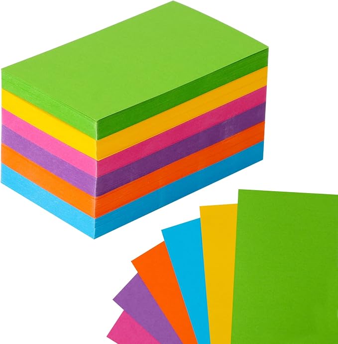 300 PCS Index Cards 3 × 5 Colored Note Cards by Ysglory