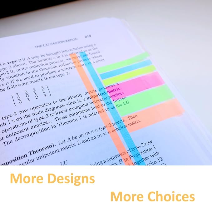 UniBright Sticky Tabs for Books, Repositionable Bible & Notebook Tabs - Image 5