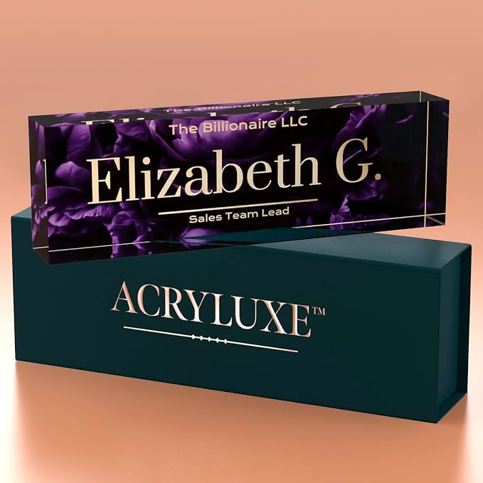 Desk Name Plate Personalized, Custom Name Plates 2½/x8 Inches, Thick - Image 8