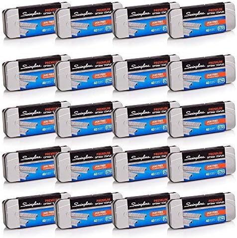 Swingline Staples, 1/4" Length, Jam Free, 20 Pack by Swingline