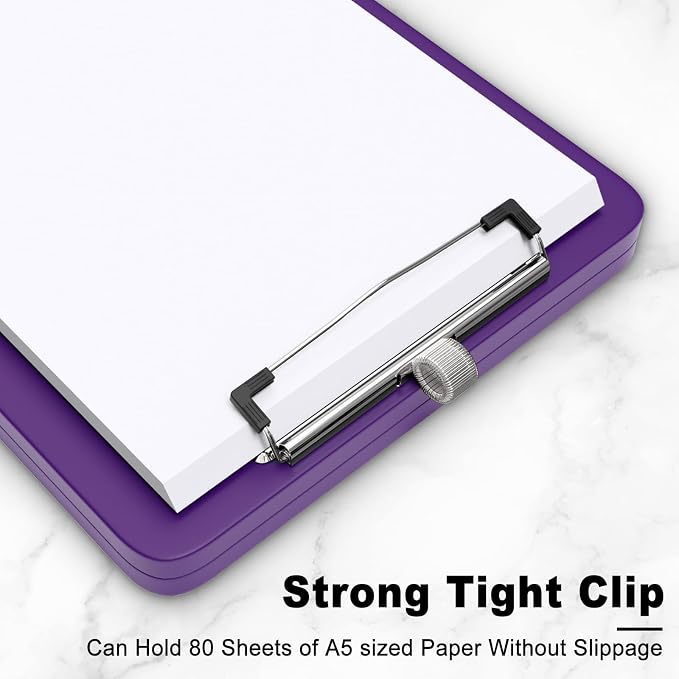 Hongri A5 Clipboard with Storage, Metal Retractable Pen Holder, 6 x 9'' Nursing - Image 4
