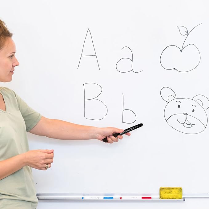 Dabo&Shobo Wet Erase Markers, 24-Count Smudge-Free Markers, 12 Colors Fine Tip, Erases With Water! Wet-Erase Low Odor Marker For Office, School And Home-DeskLoop Office