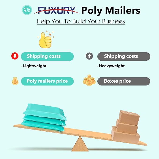 Fuxury Poly Mailers 10x13" 200 Pcs, Durble Shipping Bags - Image 5