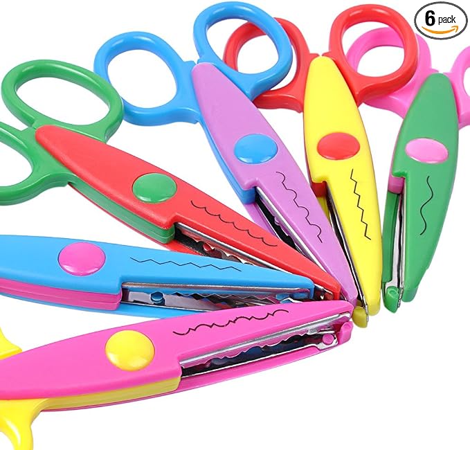 UCEC Craft Scissors Decorative Edge, Zig Zag, Kids Safety Design Pattern by UCEC