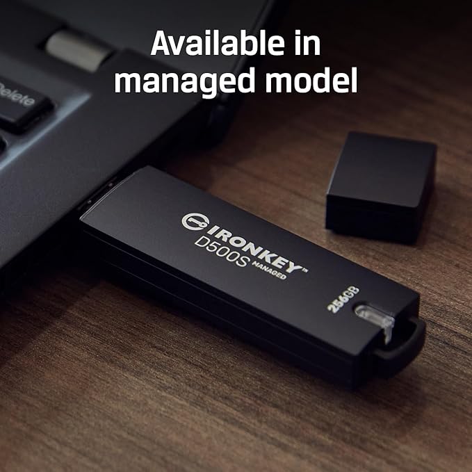 Kingston Ironkey D500S 512GB Encrypted Flash Drive | Dual Hidden Partition | FIPS 140-3 Level 3 | XTS-AES 256-bit | BadUSB and Brute Force Protection | Multi-Pin Option | IKD500S/512GB