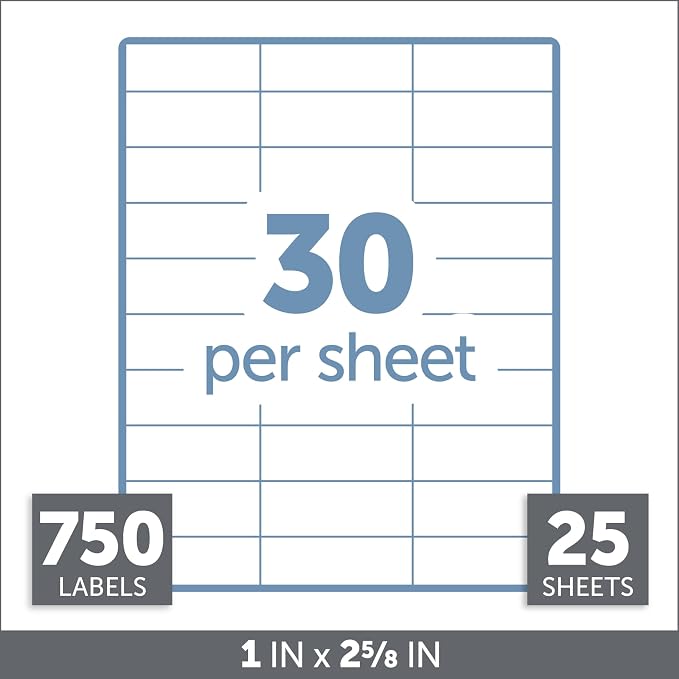 Office Depot White Inkjet/Laser Address Labels, 1in. x 2 5/8in., 505-O004-0003 - Image 3
