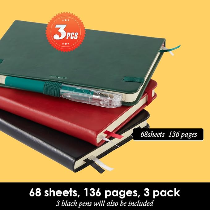 NIRMIRO Small Notebook Journals, 3 Pack Mini Pocket Note pads - Image 4