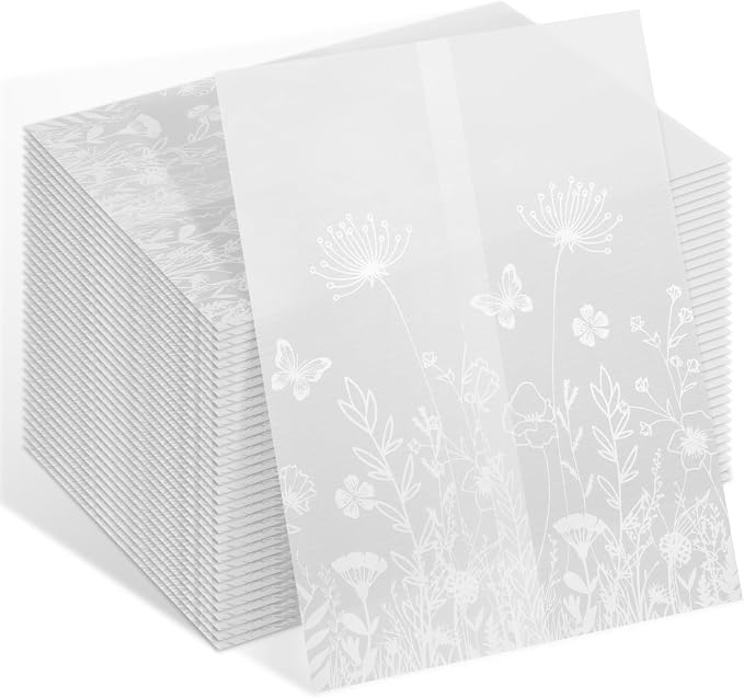 50 Pcs Elegant Glassine Envelopes by Rimoev