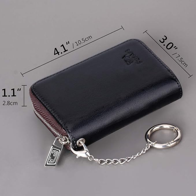 FurArt Zipper Wallet Women, RFID Blocking Credit Card Wallet, Business Card - Image 6