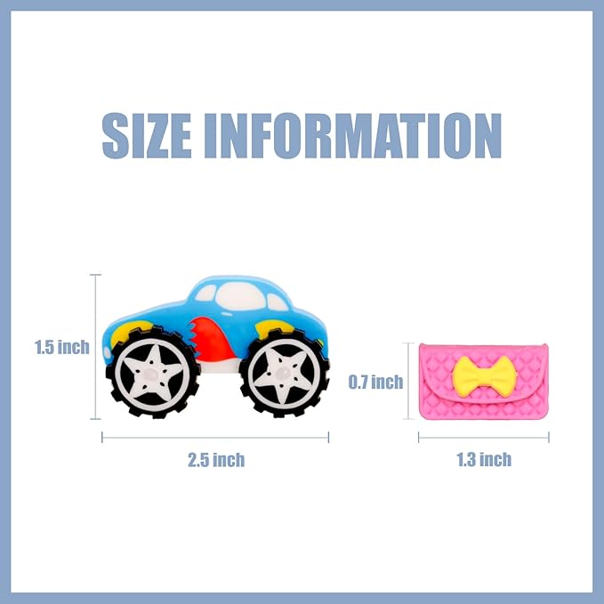 30pcs 3D Cute Kids Erasers, Random Desktop Pet Toys Gifts, Classroom Rewards - Image 3