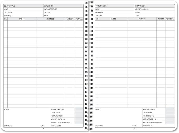BookFactory Petty Cash Log Book/Petty Cash Record Book/Notebook/Journal - Image 3