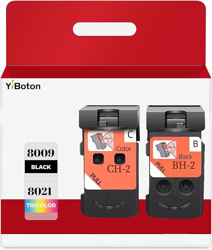 BH-2 CH-2 Printhead Replacement for PIXMA G4210 G4200 G3202 G3200 G2200 G1200 MegaTank All-in-One Printer Head Ink Cartridges Refillable 8009 and 8021 XL (Combo Packs)-DeskLoop Office