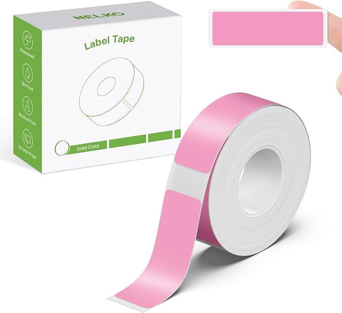 Nelko Genuine P21 Label Maker Tape, Adapted Label Print Paper, 180 Labels/Roll by NELKO
