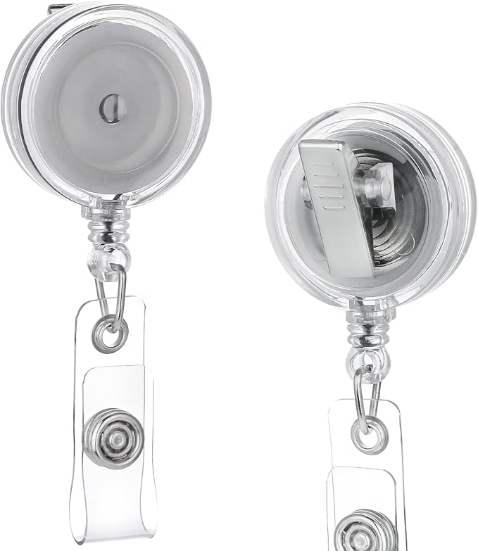QREEL - 10 Pack - Retractable ID Name Badge Holder Reels by QREEL