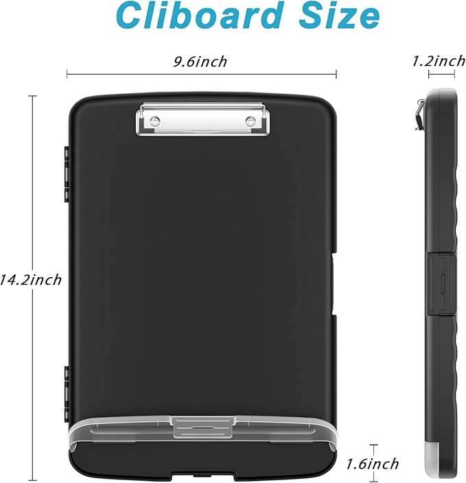 Rimilak Clipboard with Storage, 8.5 x 11'' High Capacity Clip Board - Image 2