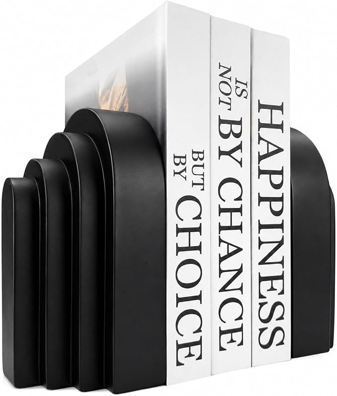 Book Ends for Heavy Books, Resin Decorative bookends, Heavy Duty Bookend for by GUSFREUD