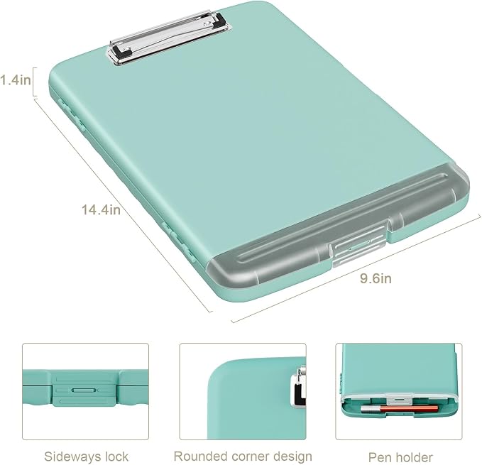 Piasoenc Clipboard with Storage, 8.5 x 11 Organization Box with Pen Holder and - Image 3