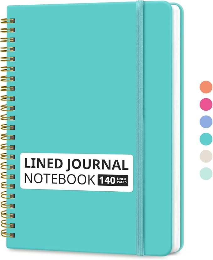 Taja Lined Spiral Journal Notebook by Taja