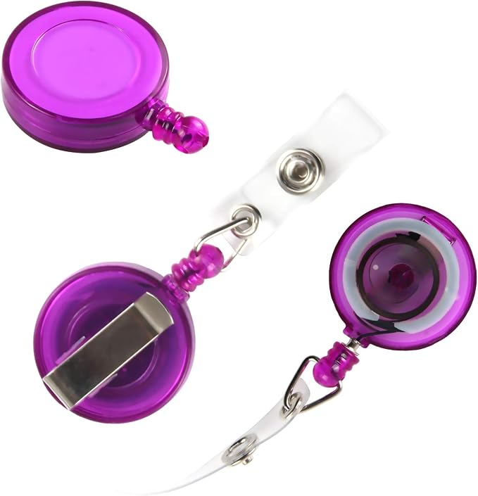 JANYUN 50 Pcs Retractable Badge Reel Clips Holder - Image 4