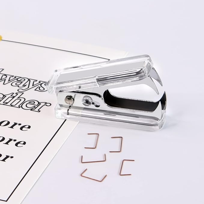 Staples Remover Tool Acrylic Clear Silver Staple Remover Kawaii - Image 6