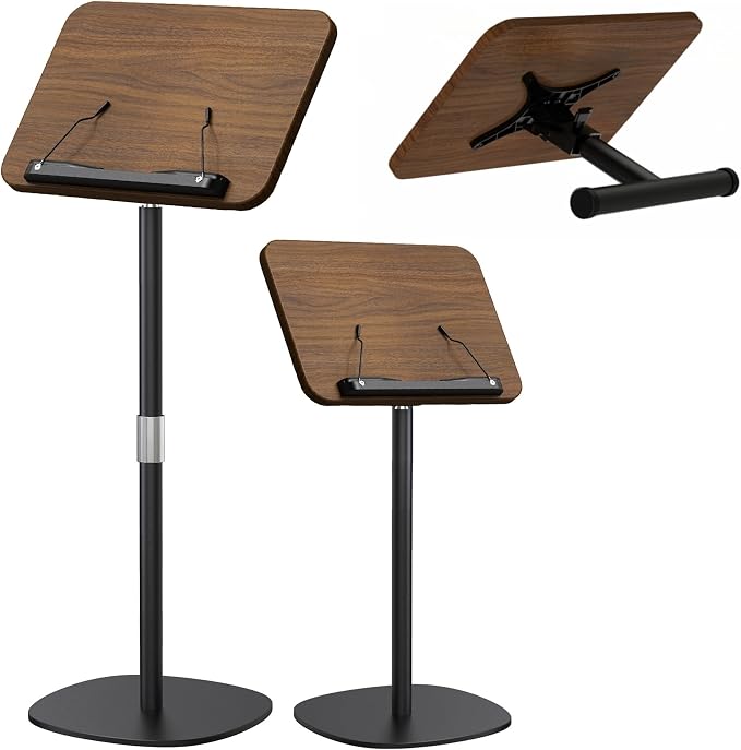 NAMON 2-in-1 Dual-use Floor & Desktop Book Stand, Durable Metal & Wood by NAMON