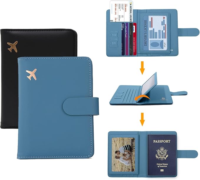 Melsbrinna Unisex-Adults RFID Blocking Travel Passport Cover/Case, Cute - Image 2