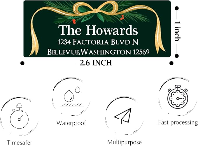 Christmas Return Address Labels Personalized - Image 3
