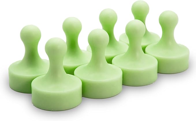 GLASSBOARD STUDIO Powerful Neodymium Magnets, Pawn-Shaped - Strong Fridge/Refrigerator and Whiteboard Magnet, Ideal for Office, Kitchen, Crafts - Rare Earth, Heavy Duty (8, Citrus Green)-DeskLoop Office