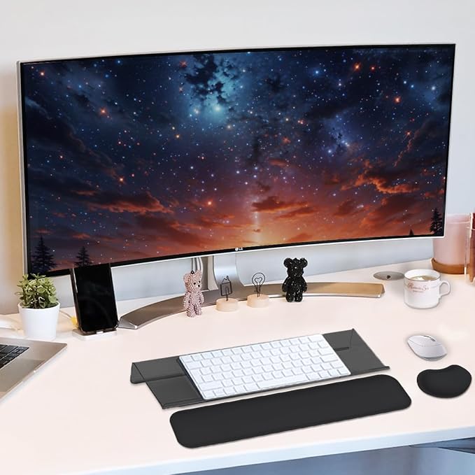 Computer Keyboard Wrist Rest Stand Set - Image 6