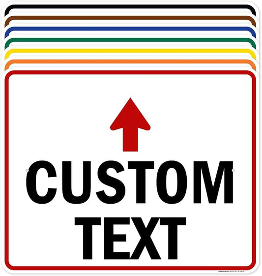Custom Arrow, Custom Directional Sign, Up Arrow, 24x30 Inches, Rust Free .063 by MySignCenter