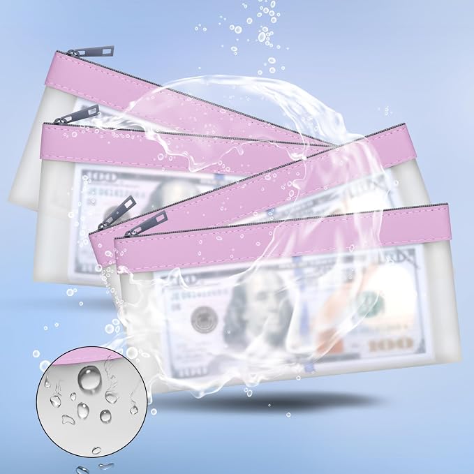 4 pcs Money Bag Clear Money Envelopes - Image 2