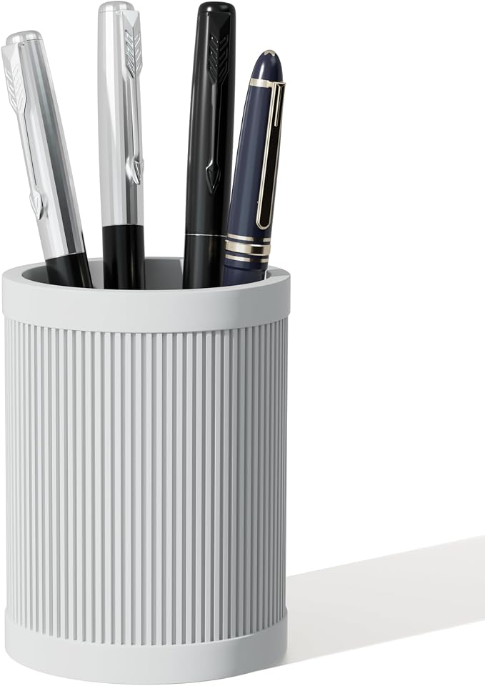 HighHerz Aesthetic Pen Holder For Desk, Modern Silicone Pencil Holder, Stylish by HighHerz