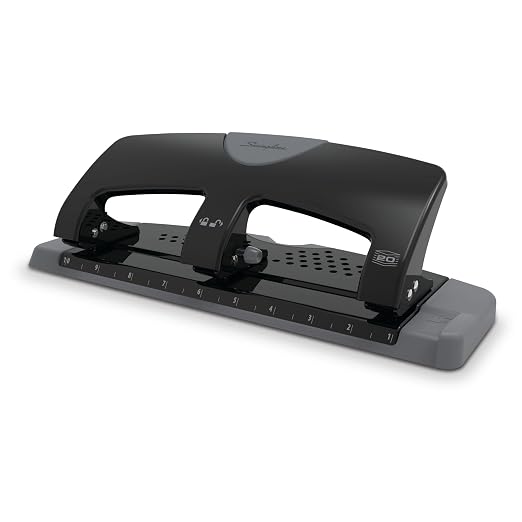 Swingline 3 Hole Punch, 20 Sheet Capacity Three Hole Puncher 3 Ring, Paper Punch - Image 8
