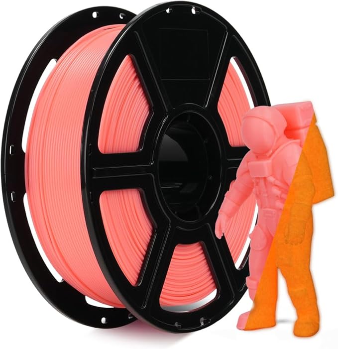 FLASHFORGE Glow in The Dark Rapid PLA Filament 1.75mm, High Flow Speedy 3D Printer Filament Luminous Red, Max 500mm/s High-Speed Printing, High Brightness and Long-Lasting Glowing Effect-DeskLoop Office