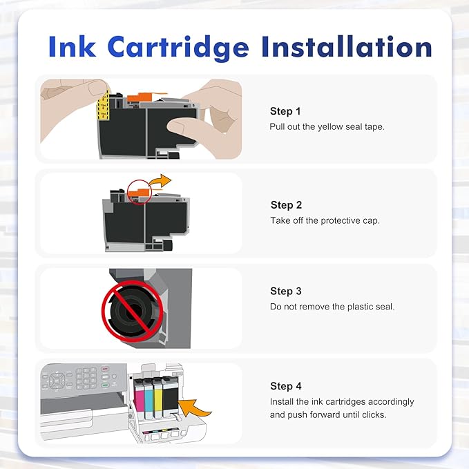 LC406 LC406XL Ink Cartridges for Brother Printer 406XL LC 406 XL for MFC-J4335DW MFC-J5855DW MFC-J6555DW MFC-J4535DW MFC-J6955DW MFC-J4345DW MFC-J5955DW - 4 Pack High Yields Black Cyan Magenta Yellow-DeskLoop Office
