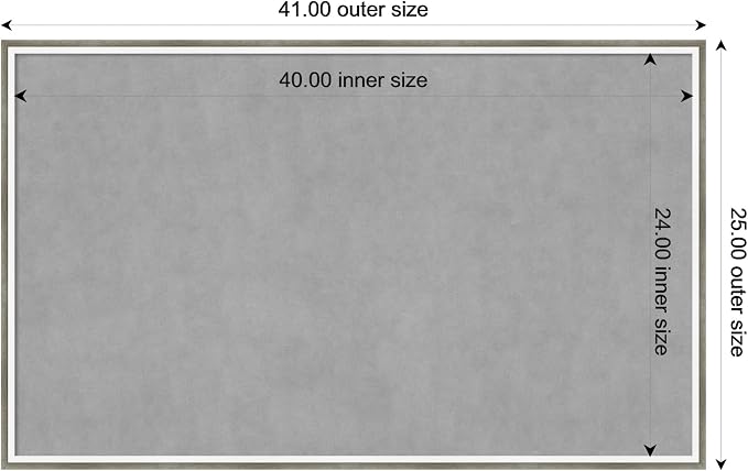 Amanti Art Silver Framed Magnetic Board 25x41 Large Vision Board - Image 3