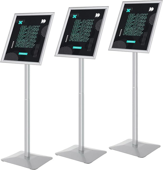 Golemas Sign Stand for Display, 11lbs Integrated Rod Heavy Duty Pedestal Floor by Golemas