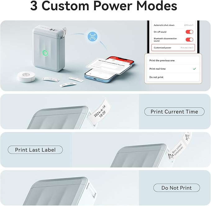 NIIMBOT Label Maker Machine Bluetooth Label Printer for School Home Office Organization,Wireless Mini Labeler D110 Upgraded Version, Label Machine with Label, Light Blue-DeskLoop Office