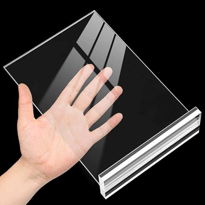 KOOLDE Acrylic Sign Holder 8.5x11 Inches 6 Pack T Shape Desktop Display Stand - Image 2