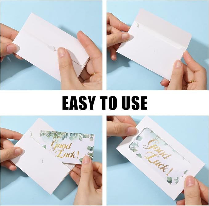 GLOBLELAND 150Pcs White Gift Card Sleeves - Image 4