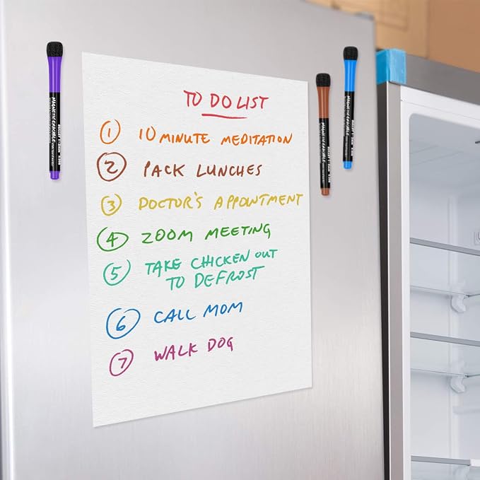 Magnetic Dry Erase Markers Fine: 12 Colors Erasable Whiteboard Markers Fine - Image 9
