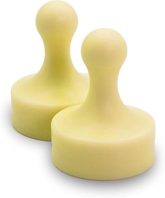 GLASSBOARD STUDIO Powerful Neodymium Magnets, Pawn-Shaped - Strong Fridge/Refrigerator and Whiteboard Magnet, Ideal for Office, Kitchen, Crafts - Rare Earth, Heavy Duty (2, Lemonade Yellow)-DeskLoop Office