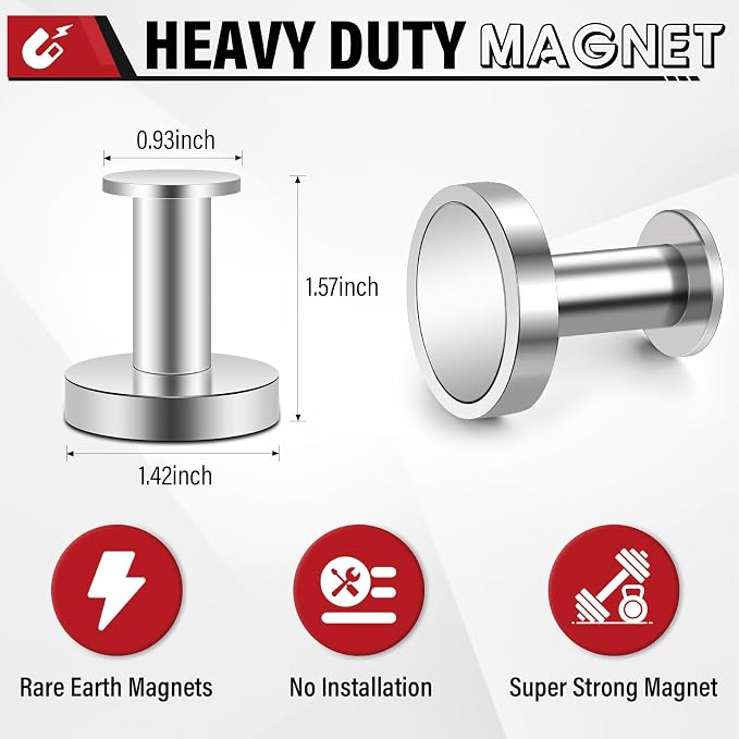 Buelkmag Magnetic Hooks for Cruise Cabins, Magnetic Coat Hook, Heavy Duty - Image 3