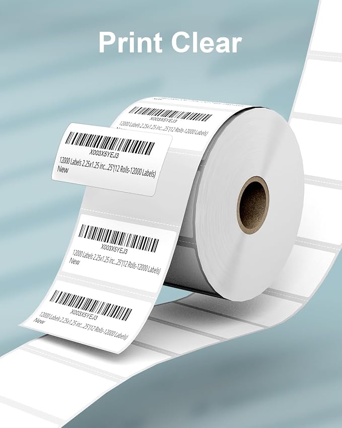 2.25" x 1.25" 3-Proof White Direct Thermal Labels - Image 5