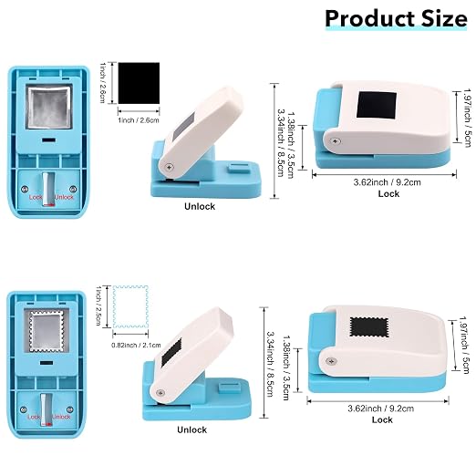 BAOFALI 2Pcs/Set 1X0.8inch Rectangular Postage Stamp - Image 2